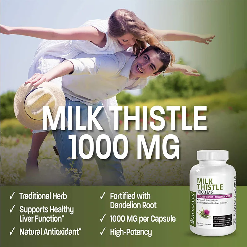 120 Pcs Natural Milk Thistle Extract Liver Nourishing And Liver Protecting Capsule Helps Repair Supports Liver Detoxification