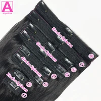 Clip droit dans l'extension de cheveux cheveux humains 120 g/ensemble pince droite dans l'extension pleine tête pince brésilienne Extension de cheveux pour les femmes 3
