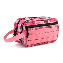 Compact Tactical Toiletry Organizer - Unisex Hygiene and Travel Shower Bag (Pink Camo)