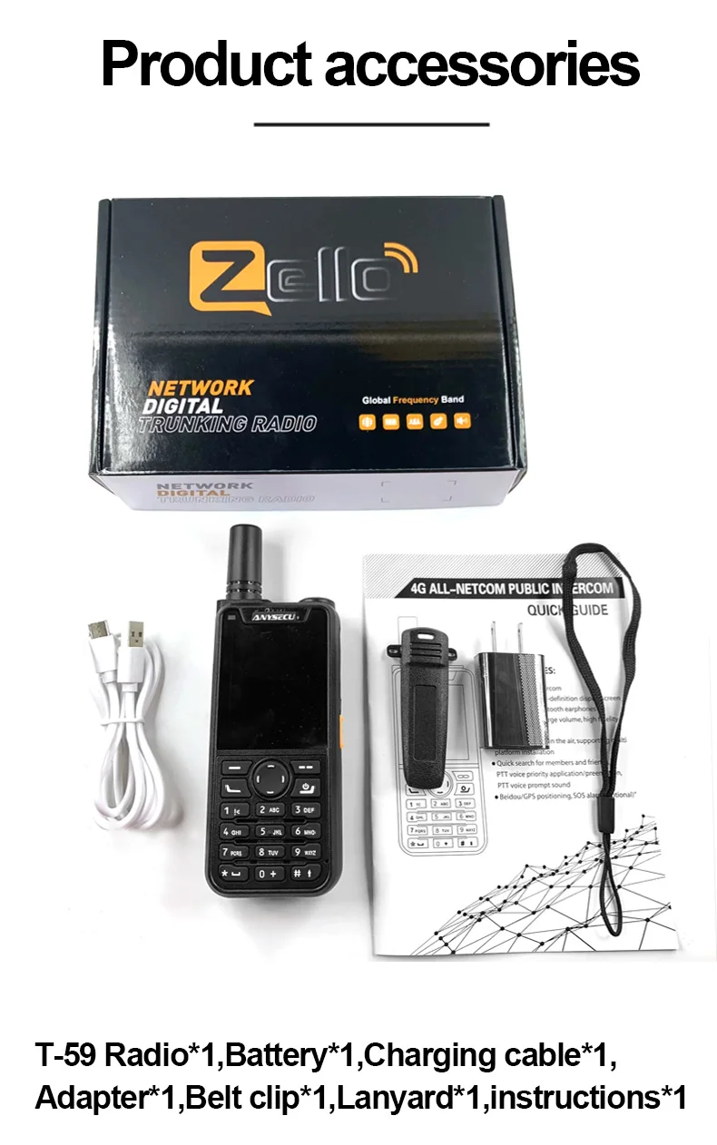 4G Network Radio T59 Android 9.0 WIFI GPS Unlock LTE/WCDMA/GSM Mobile Phone Work