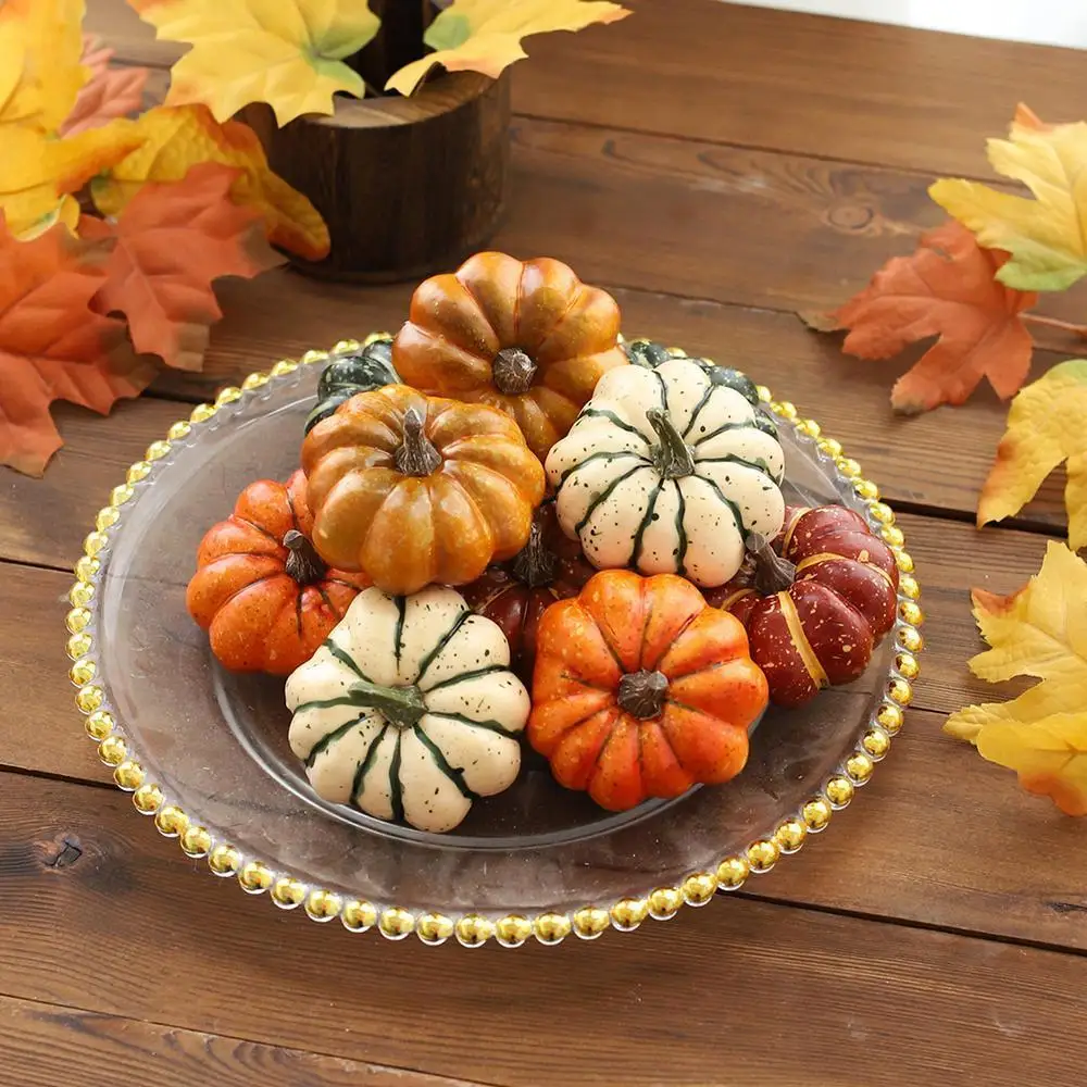 

Mini Artificial Halloween Pumpkin Decor Simulation Halloween Harvest Decoration Vegetable Craft DIY Farmhouse Party Home Pr U3M5