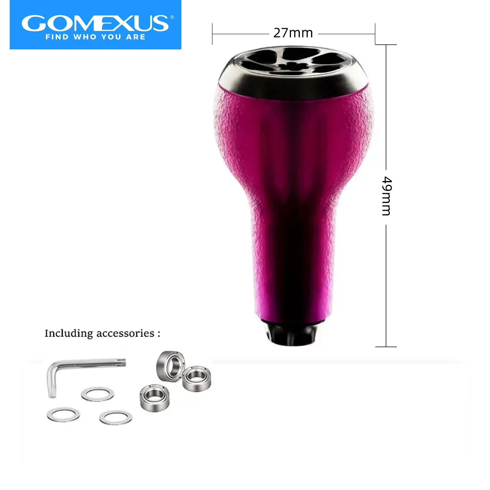 Poignée Gomexus TPE 27mm pour moulinets Shimano Daiwa, grip antidérapant pêche humide