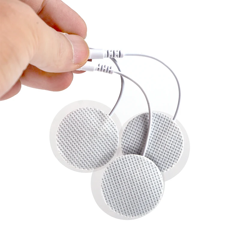 10Pcs 3.2cm Circular White Electrode Pads Sticker for Electric Digital Therapy Massager Machine Therapeutic Muscle Stimulator