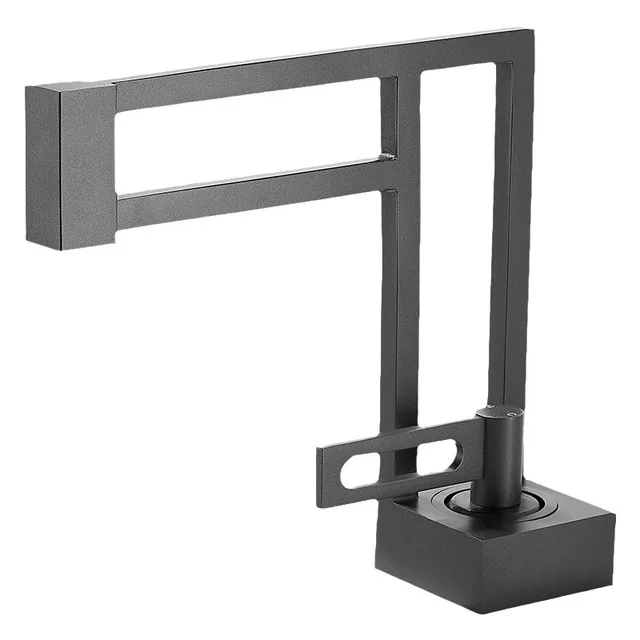 โมเดิร์นก๊อกน้ําอ่างล้างหน้าสีดําอ่างล้างจานก๊อกทองเหลืองห้องน้ําก๊อกน้ําสแควร์อ่างล้างจานก๊อกน้ําสีดําอ่างล้างหน้าเย็นเดี่ยว 6