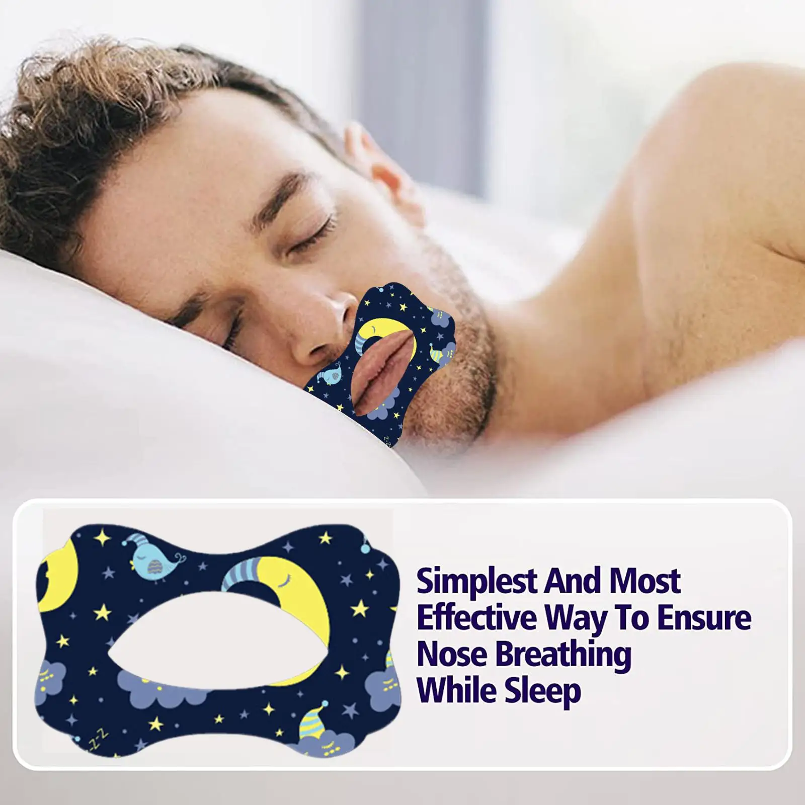 30Pcs/Box Anti-Snoring Stickers For Children Adult Night Sleep Lip Nose Breathing Improving Patch Mouth Correction Sticker Tape 3