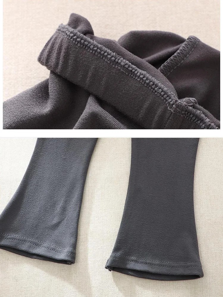 Spring Autumn Baby Girls Pant Korean Version Children Flared Pants 1-6Year Kid Leggings Solid Fashion Boot Cut 5