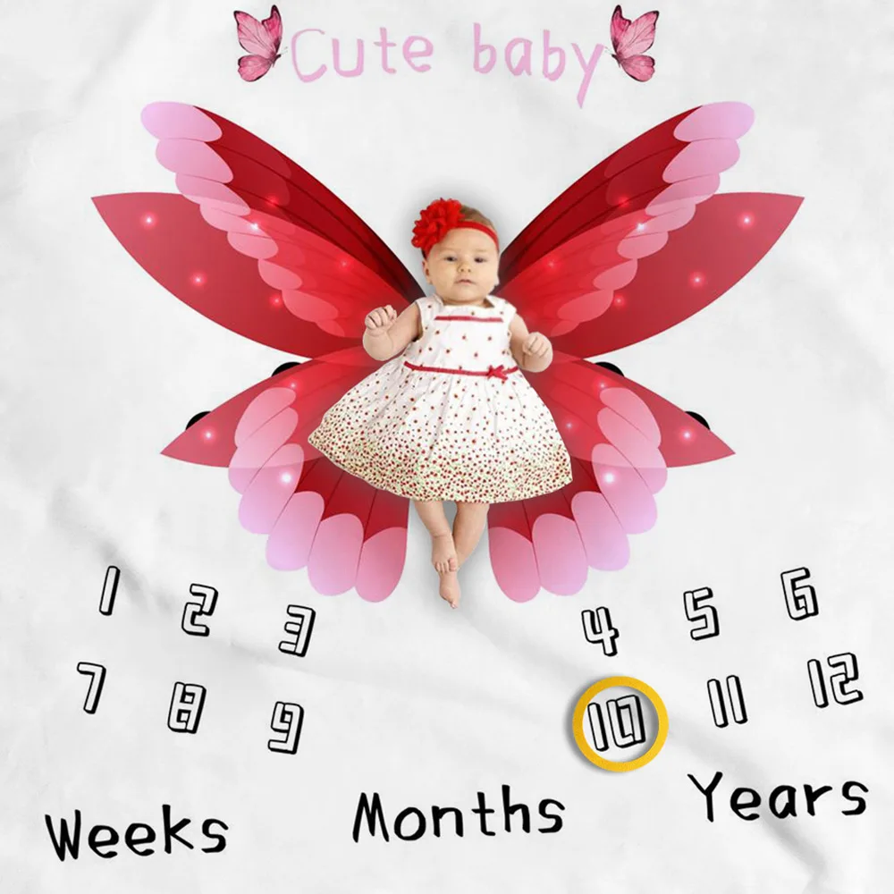 Tapestry Decorations Cartoon Pattern Infant Baby Milestone Photo Props Background Tapestry Play Mats Backdrop Cloth Calendar Photo Accessories Nordic, tapestry decorations