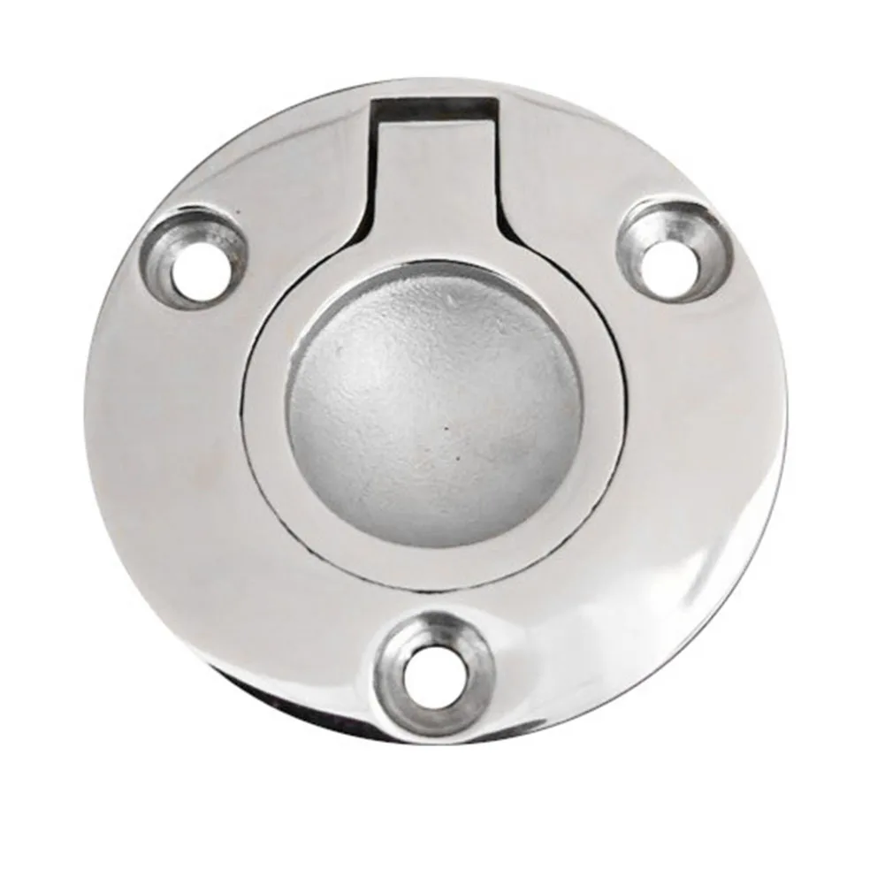 

Chrome 50mm Round Flush Ring Handle Pull Cupboard Door Basement Loft Yacht RV Marine Floor Buckle Hardware Home Improvement