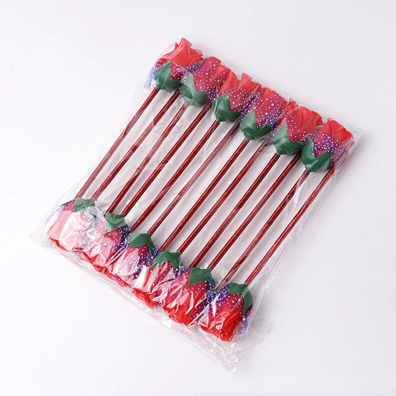 Wholesale 24 Pcs Big Red Rose Ballpoint Pens - Perfect for Gifting and Personal Use Valentine's Day Flower 4