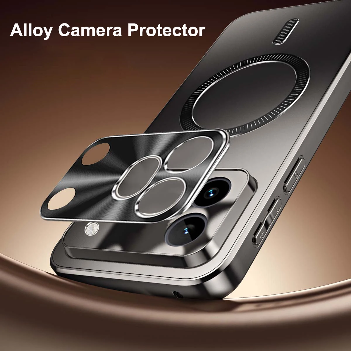 Magnetic Shockproof Case with Alloy Metal Lens and Matte Finish