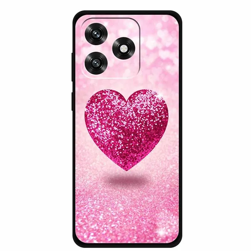 Black TPU Cartoon Soft Silicone Shockproof Case - Protective Back Cover
