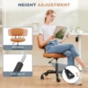 JHK Armless Office Desk Chair Back Lumbar Support Height Adjustable PU Leather Computer Chair with 360° Swivel Rolling Wheels 3