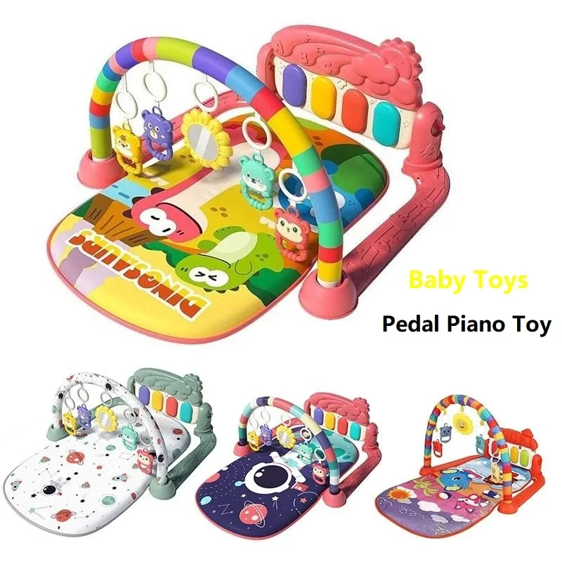 Multifunctional Children Fitness Frame Toys Baby Music Pedal Piano Fitness Frame Puzzle Game Blanket Educational Mat Toy Gift play mat game mat
