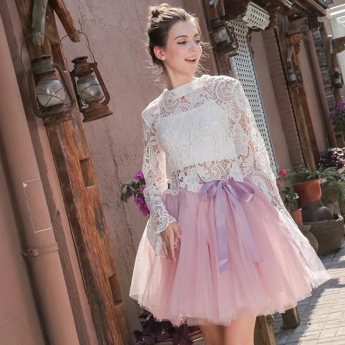 Midi Skirt Outfit Layered Tulle Skirt Design 7layered 50cm Tulle