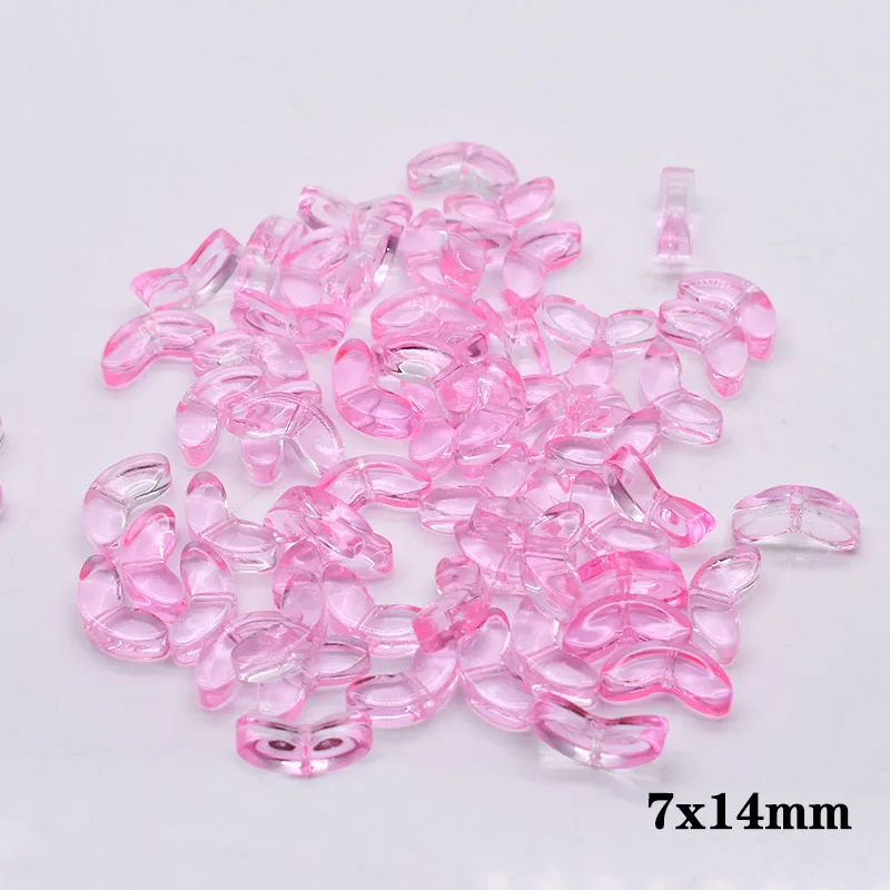 30pcs 9mm Multicolor Glass Tulip Flower Beads