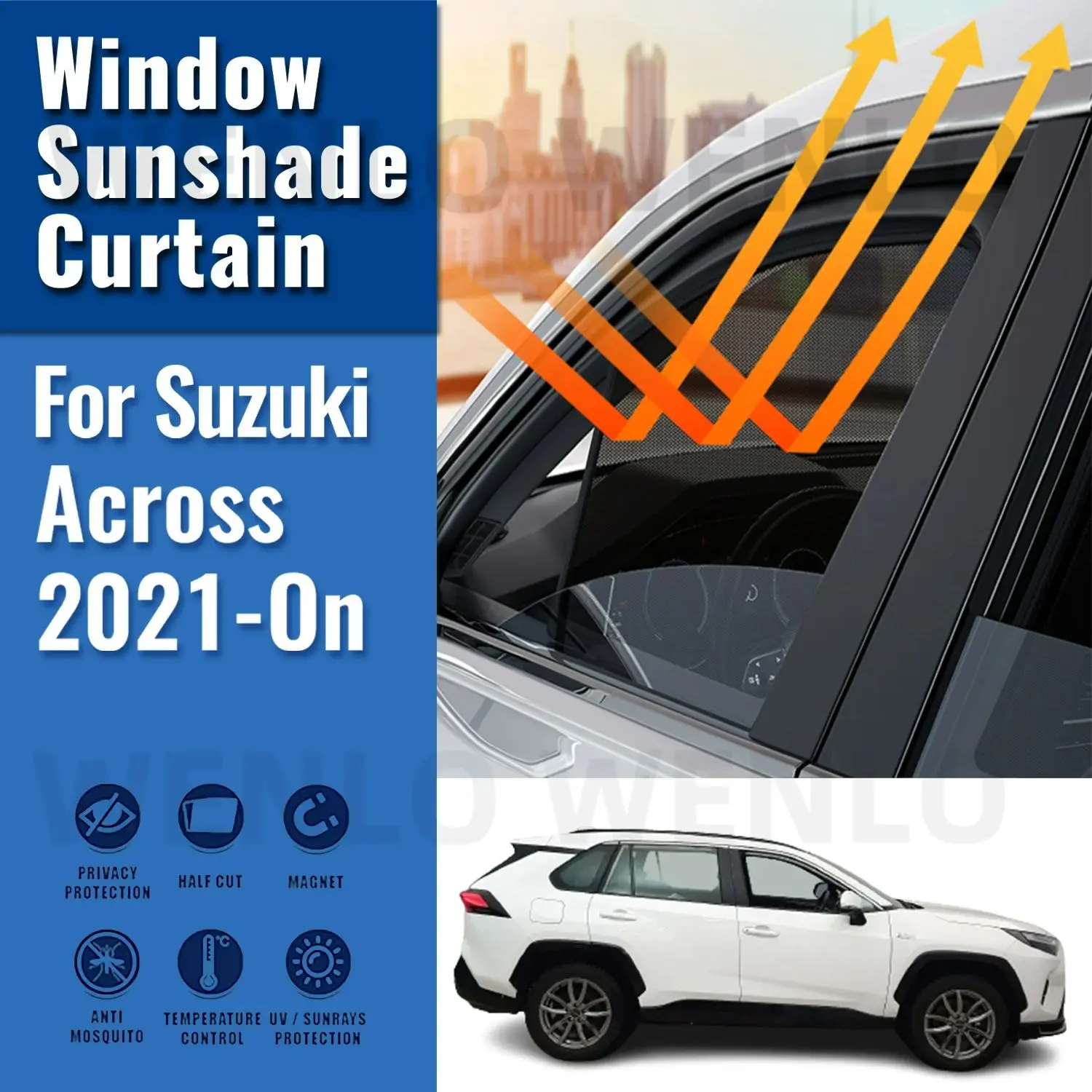 

Для Suzuki Across 2021 2022 2023 автомобильный солнцезащитный козырек передняя рамка лобового стекла занавеска Задняя Детская фотозащита