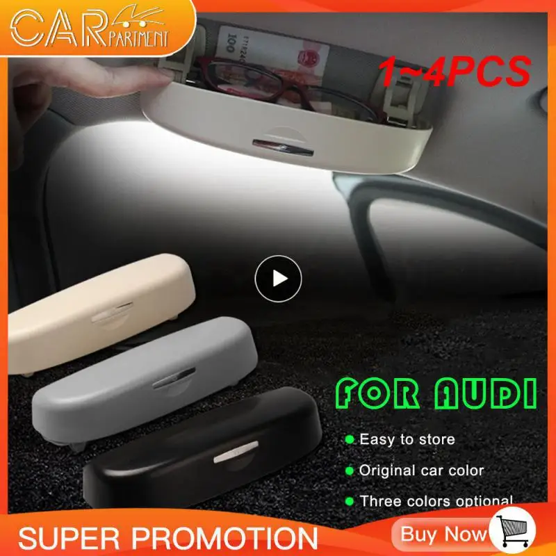

1~4PCS Glasses Box Sunglasses Holder Sun Glasses Case for A3 8V A4 B8 B9 Q3 Q5 Q7 Car Accessories