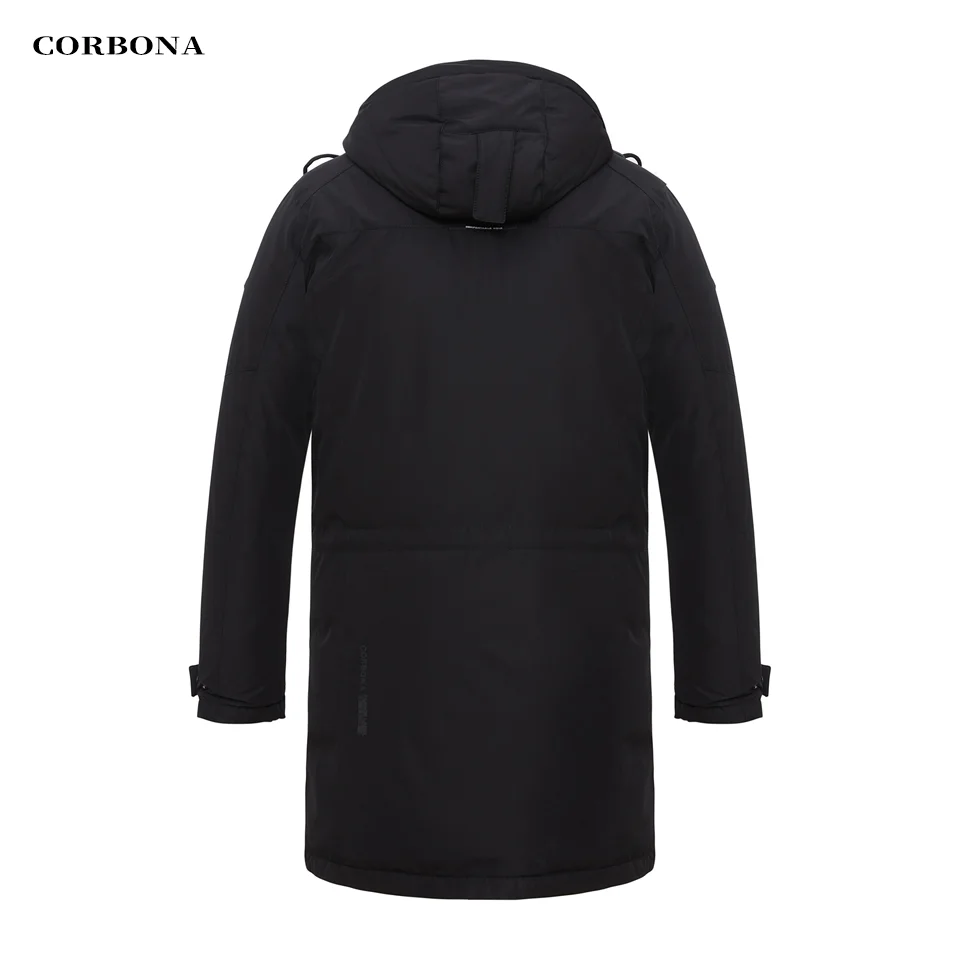 CORBONA 2023 New Men Winter Jacket  Oversized Warm Windproof Coat  Business Windbreaker DetachableHat Long Section to Keep Parka