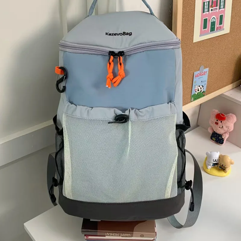 New Korean Style Ultra Light Nylon Backpack Outdoor Travel Bag Large Capacity Waterproof Hiking Pack Cute Rucksack