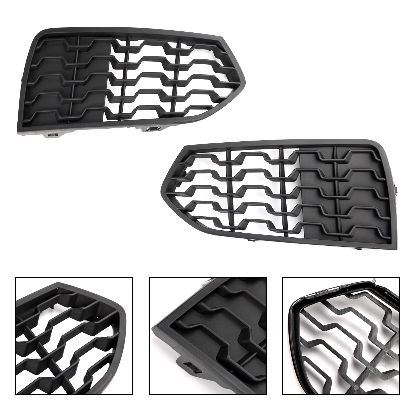 Areyourshop 2 Stück Vordere Stoßstange M Sport Nebelscheinwerfer-Gitter Passend für BMW F22 F23 2012 2013 2014 2015 2016 2017 51118056797 – Detail 6