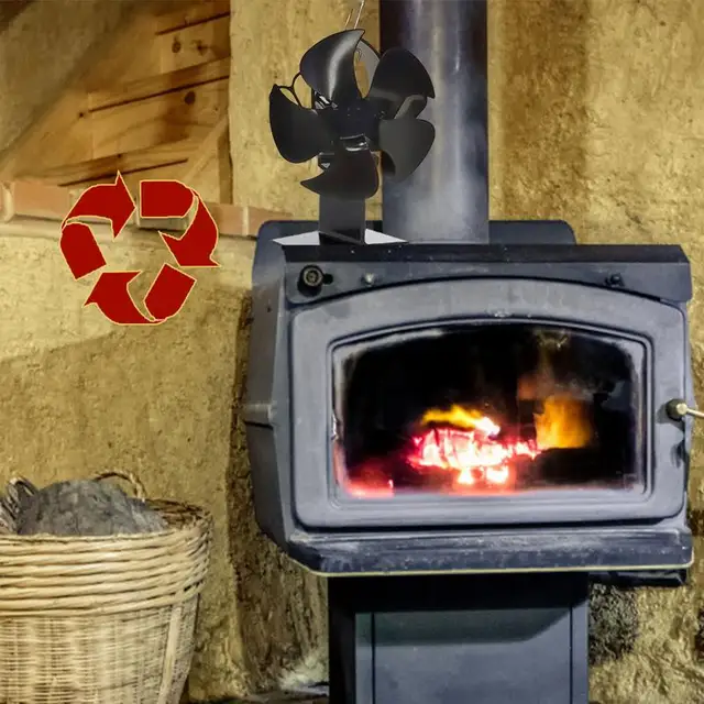 Penge Kandalló Ventilátor Csendes Biztonságos Hőhatású Alumínium Ötvözet Kályha Levegő Térfogata 150180Cfm Hatékony Hőeloszlás - Image 5