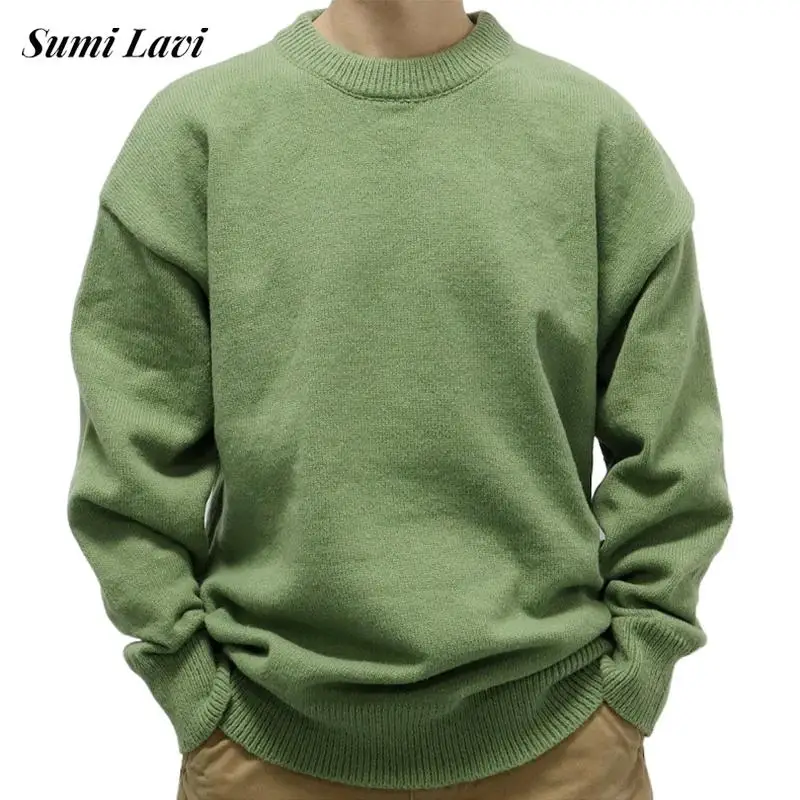 

Sweater Mens T Shirt Knitted Long Sleeve O Neck Casual Knitwear Pullover Tops 2023 Autumn Fashion Solid Color Knit T-shirt Men