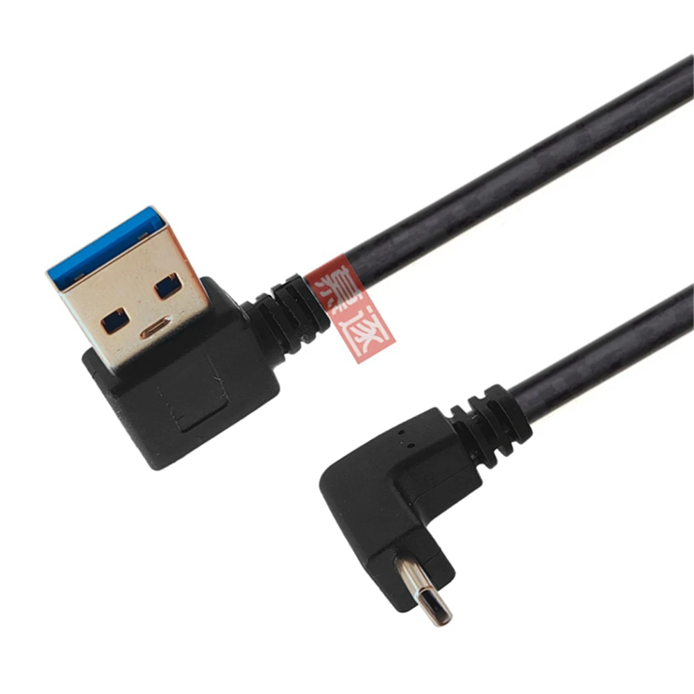 

Прямоугольный зарядный кабель USB Type-C, кабель для быстрой зарядки, 90 градусов, Type-C, кабель для передачи данных для LG V40, V35, thinQ, V30, Q7, G7, G6, G5, 1 метр