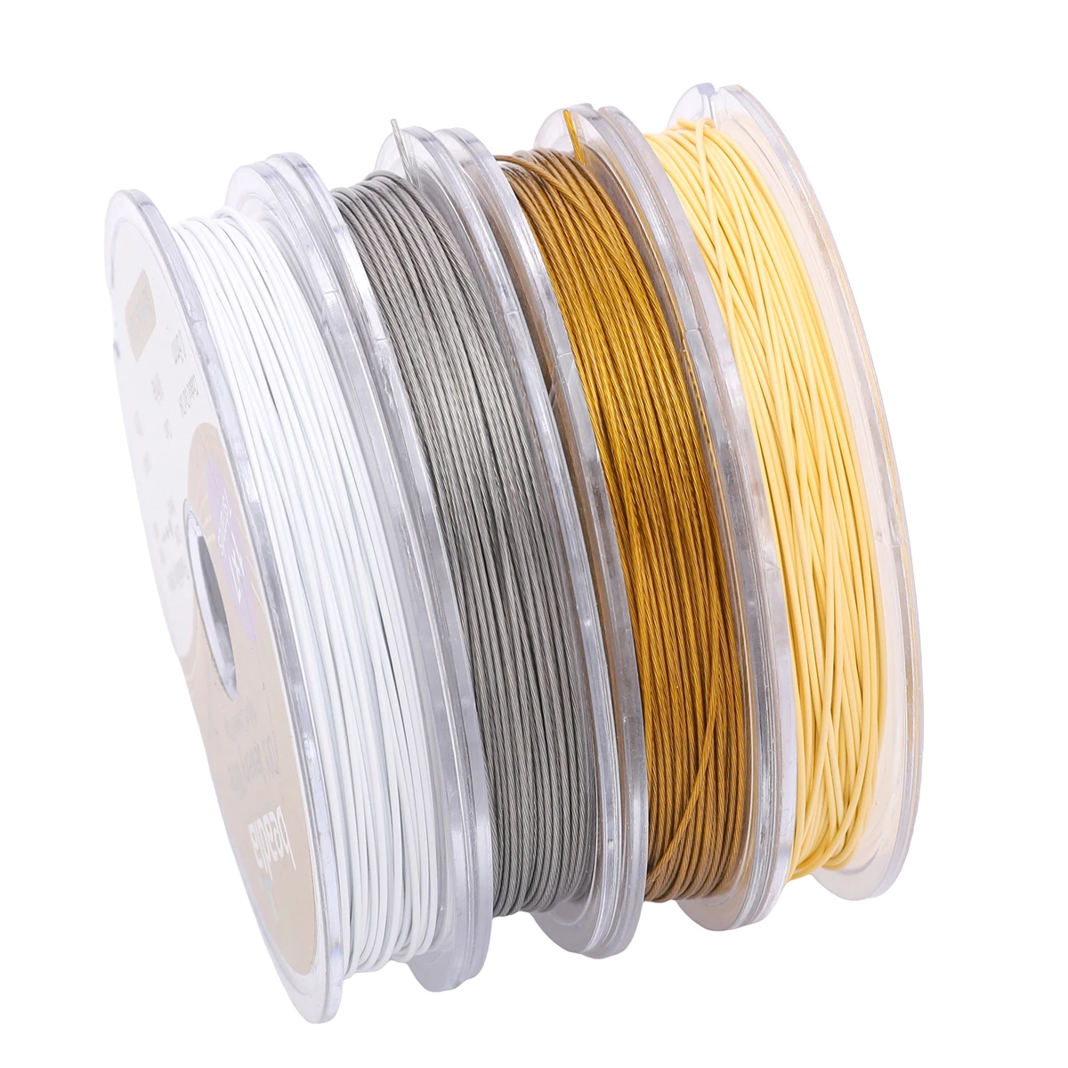 30–50 m/Rolle, 0,3/0,38/0,5/0,6 mm, Rhodium-Goldfarbener Stahldraht, Nylon-beschichteter Perlendraht für Schmuckherstellung, DIY-Armbandzubehör – Detail 3