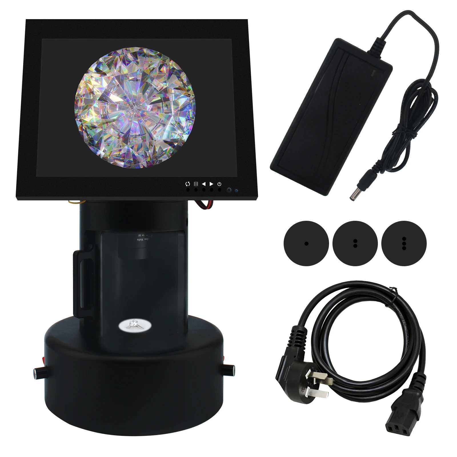 

8" LCD Digital Microscope with Diamond Color Viewer - Jeweler's Top-grade Exhibition Tool