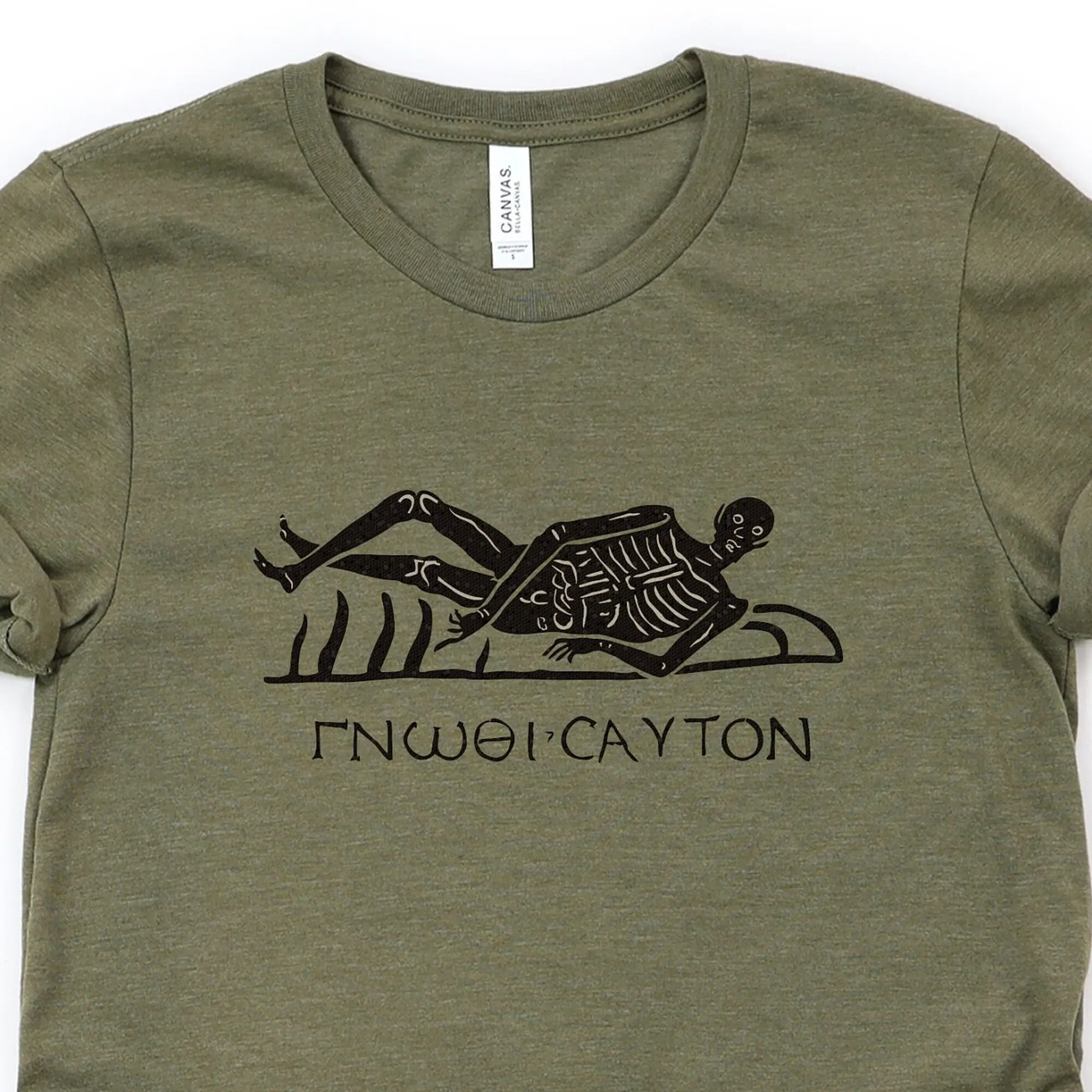 Antica Maglietta A Mosaico Romano Scheletro Tile Art Jersey Ricordo Mori Carpe Diem Maniche Lunghe O Corte