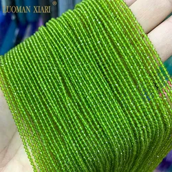 Elegant Round Faceted Beads in Emerald Green and Ruby Red - 2mm about 170pcs (Olive green color)