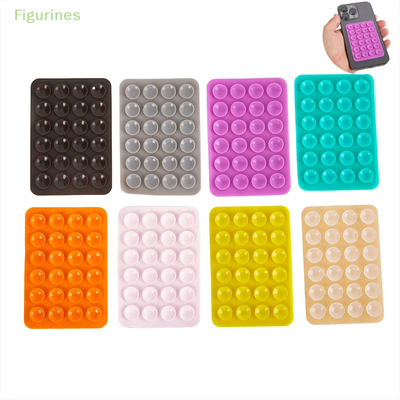 Phone Holder Suction Cup Wall Stand Mat Multifunctional Silicone Suction Square Anti-Slip
