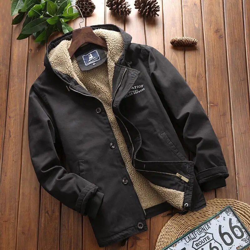 Men Parka Coat Man Winter Bomber Jacket Baseball Heating Retro Sports Mountaineering Cardigan Sport Camping