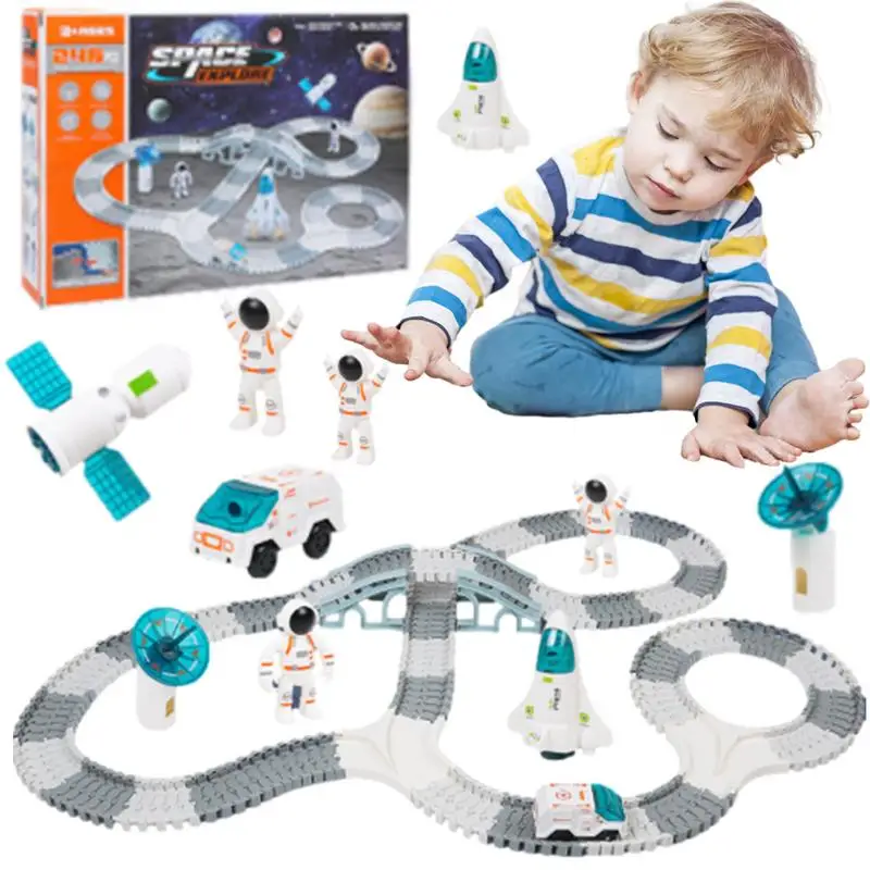 

Car Race Track Sets Space Theme Gravity Gliding Race Track Toy Educational Toys For Boys And Girls Ages 3 Years And Up