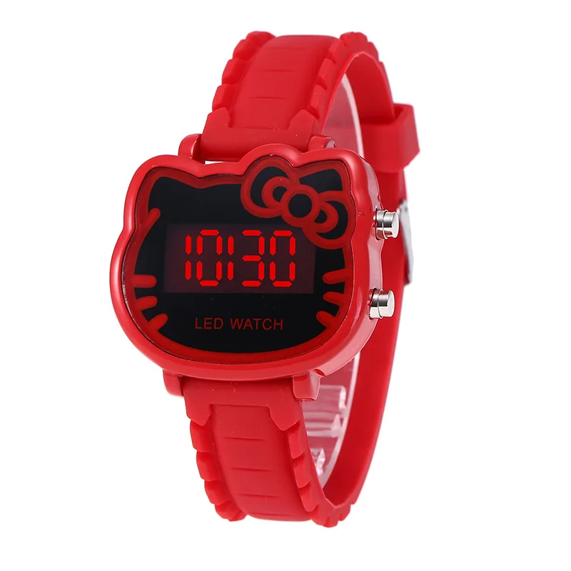MINISO Hello Kitty Cute Cartoon Electronic Watch Child Primary School Students Girls Waterproof Kids Watches Women Gifts 4