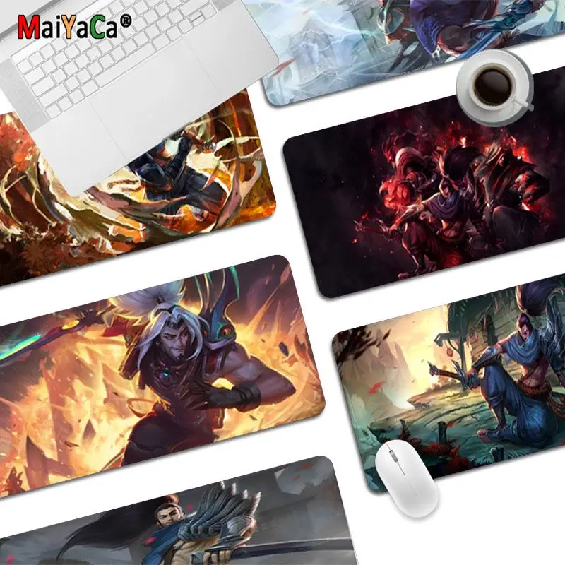 

LOL Yasuo Non-slip Lockedge Office Computer Desk Mat Table Keyboard Big Mouse Pad Laptop Cushion Non-slip For PC Computer Table