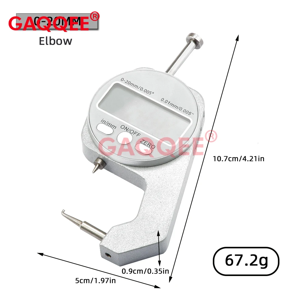 Enhanced Digital Display Thickness Gauge - Zinc Alloy Electronic LCD Micrometer for Precise Wall Measurement