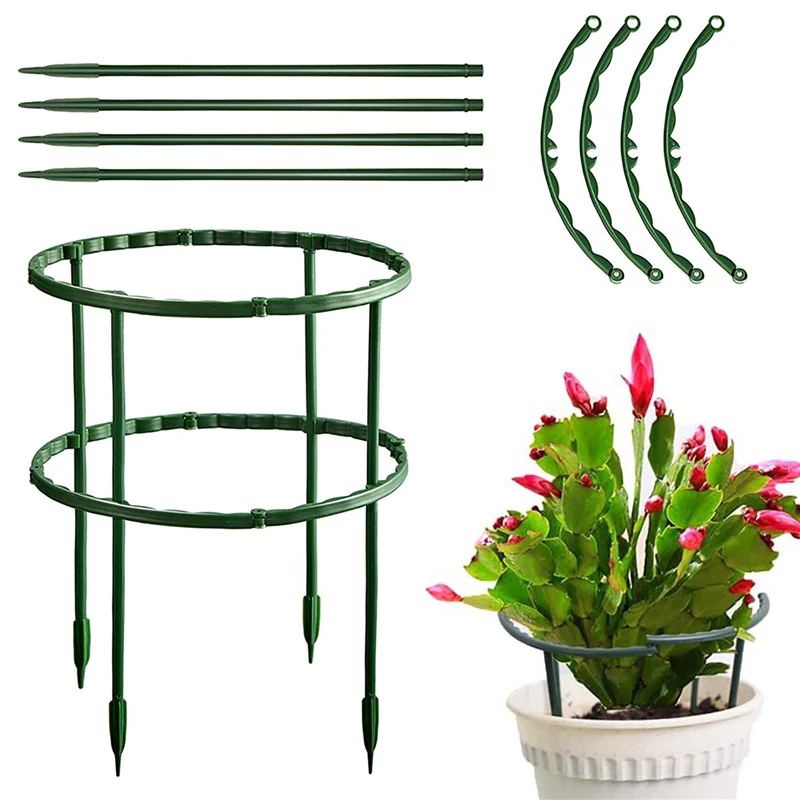 

2/4/6/10Pc Plastic Plant Support Pile Stand For Flowers Greenhouse Arrangement Rod Holder Orchard Garden Bonsai Tool Invernadero