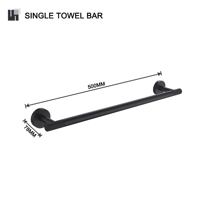 Matt Black Wall Mounted Towel Bar Toilet Paper Holder Robe Towel Hooks Brass Knurling Bathroom Accessories Kit