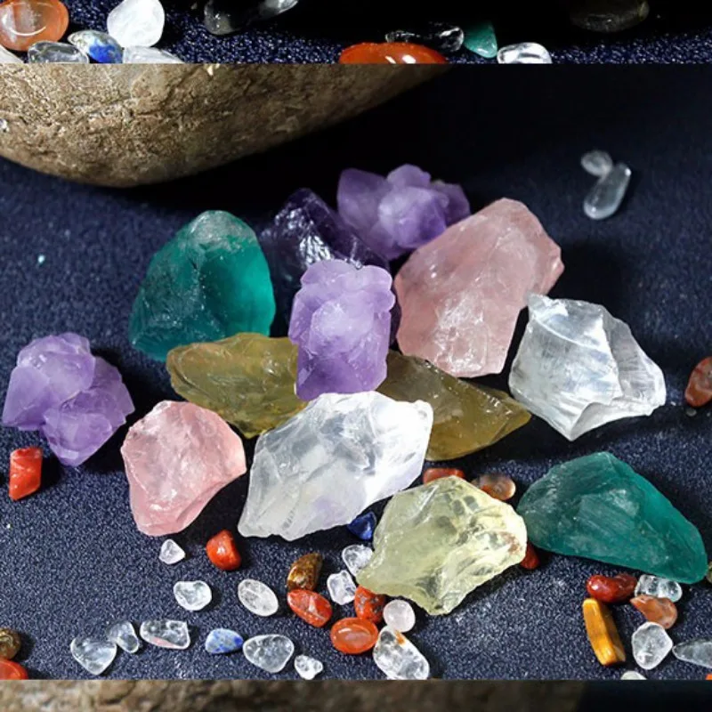 

500g/lot Natural Raw Crystal Stone Diffuser Healing Rock Minerales Fluorite Quartz Home Decorations Room Decor Gift