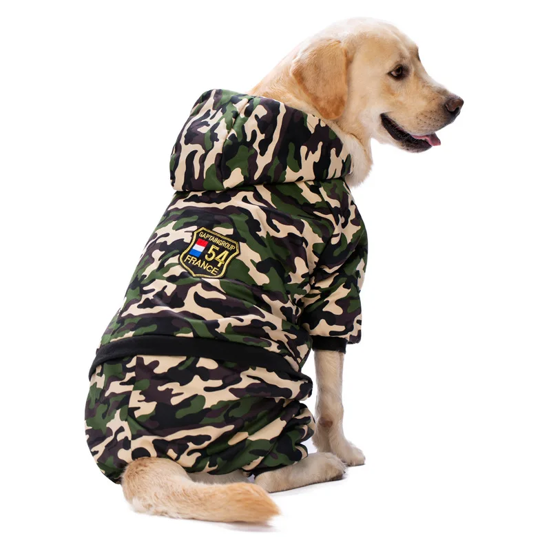 

Big Dog Clothes Autumn and Winter Puppy Clothes Poodle Labrador Small Medium Large Dog Camouflage Four Legged Clothes
