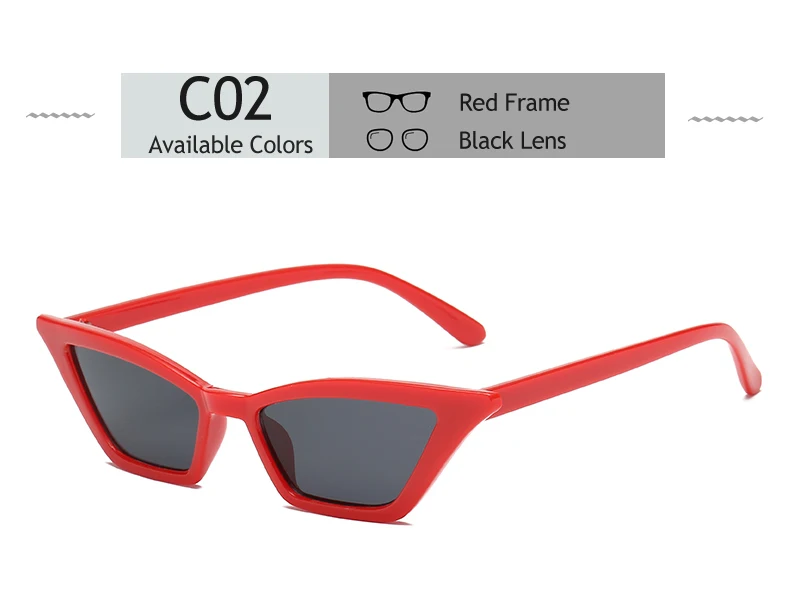 Schutzbrille Cat Eye Sonnenbrille Damen Schmales Rahmen Design Sonnenbrille Multi Color Frames Shades Damen Sonnenbrille UV400 – Detail 9
