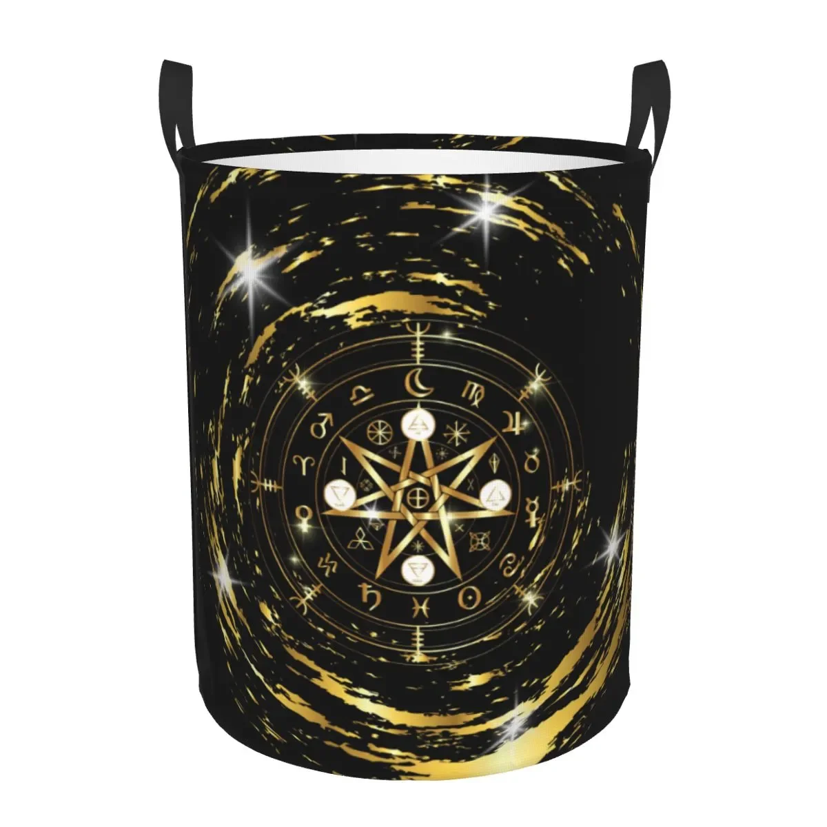 Keranjang dapat pat dilipat for pakaian котор Мандала ведьмы Мистик Wicca penyimpanan keranjang urd Организатор
