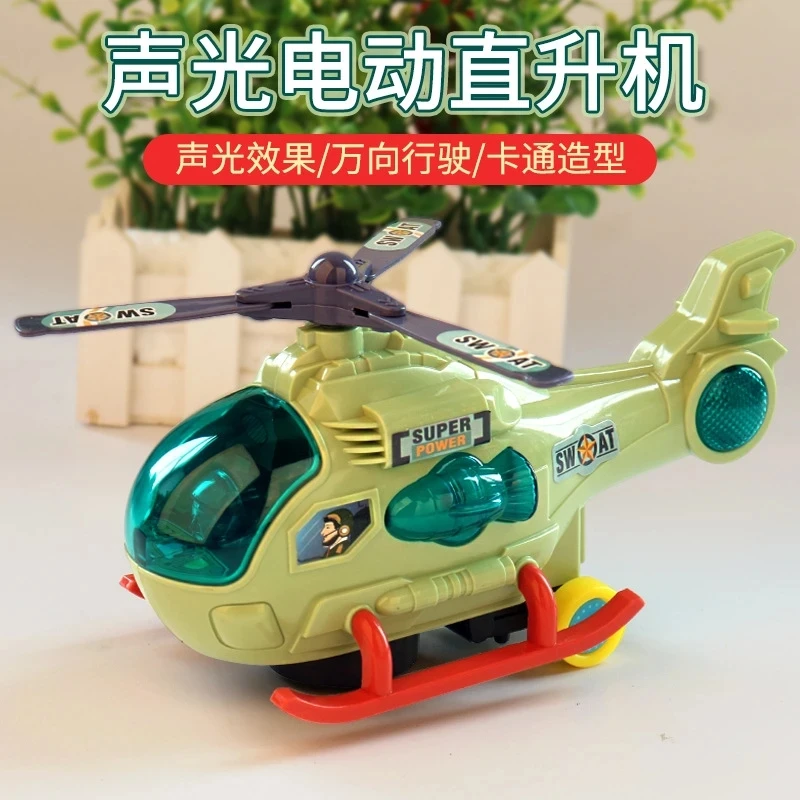 

Cute Electric Airplane Helicopter Lighting Music Electronic Aircraft Kids Early Eductional Toy Gift