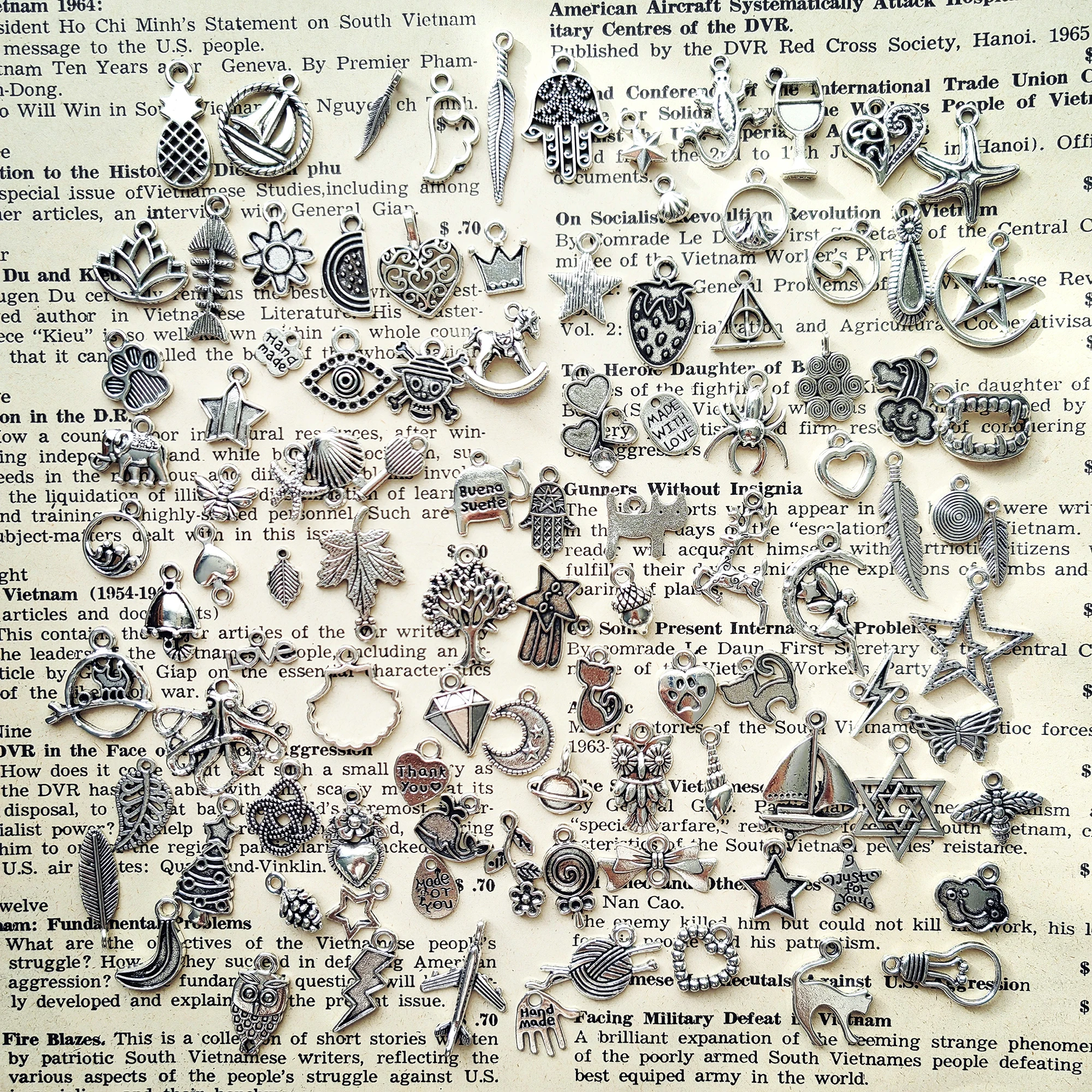 [MET021] Retro Metal pendant Diy Accessories for Scrapbook Junk Journal Mix-Media DIY Jewelry Making