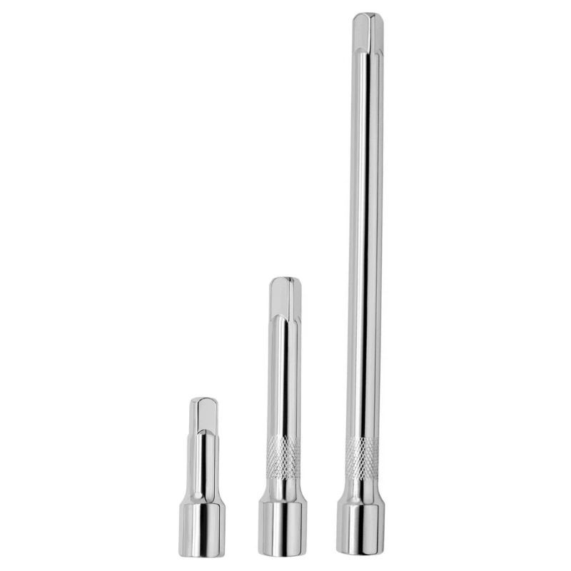 

3PCS Socket Ratchet Wrench Extension Bar 75/125/250mm Long Bars Surface Electroplating Dropship
