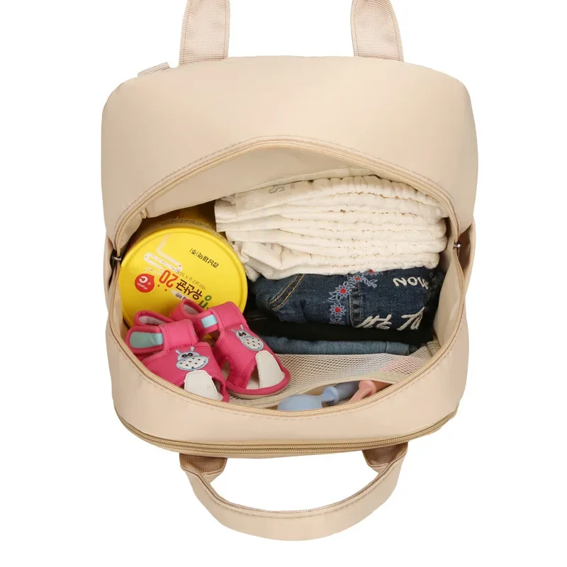 Lightweight Portable Folding Crib Bed Large-capacity Baby Backpack Female Mommy Outting Bag Diaper Mummy Bag Folding Mommy Bags