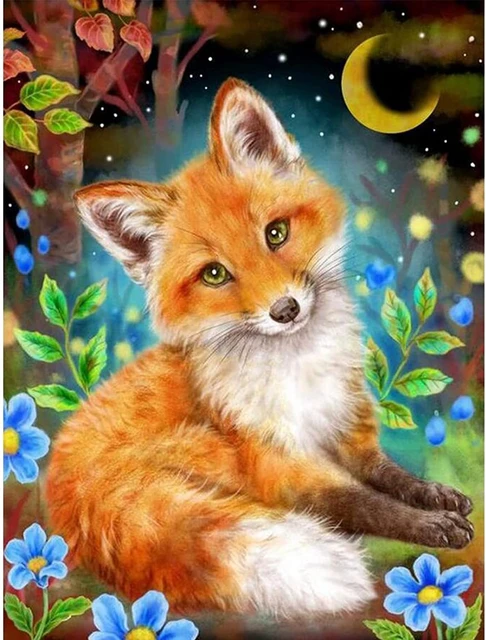 FOX Diamond Painting Animal Rhinestone Embroidery Crystal Painting