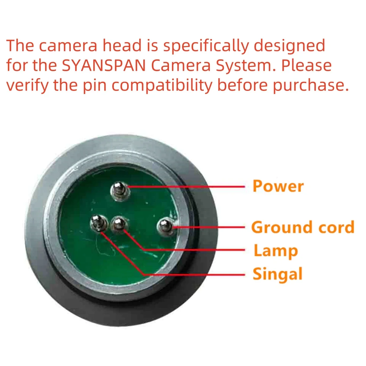 Sewer Pipe Inspection Camera Head, SYANSPAN 23mm/17mm Drain Sewer Pipeline Industrial Endoscope Camera Parts Replacement NO Skid 3