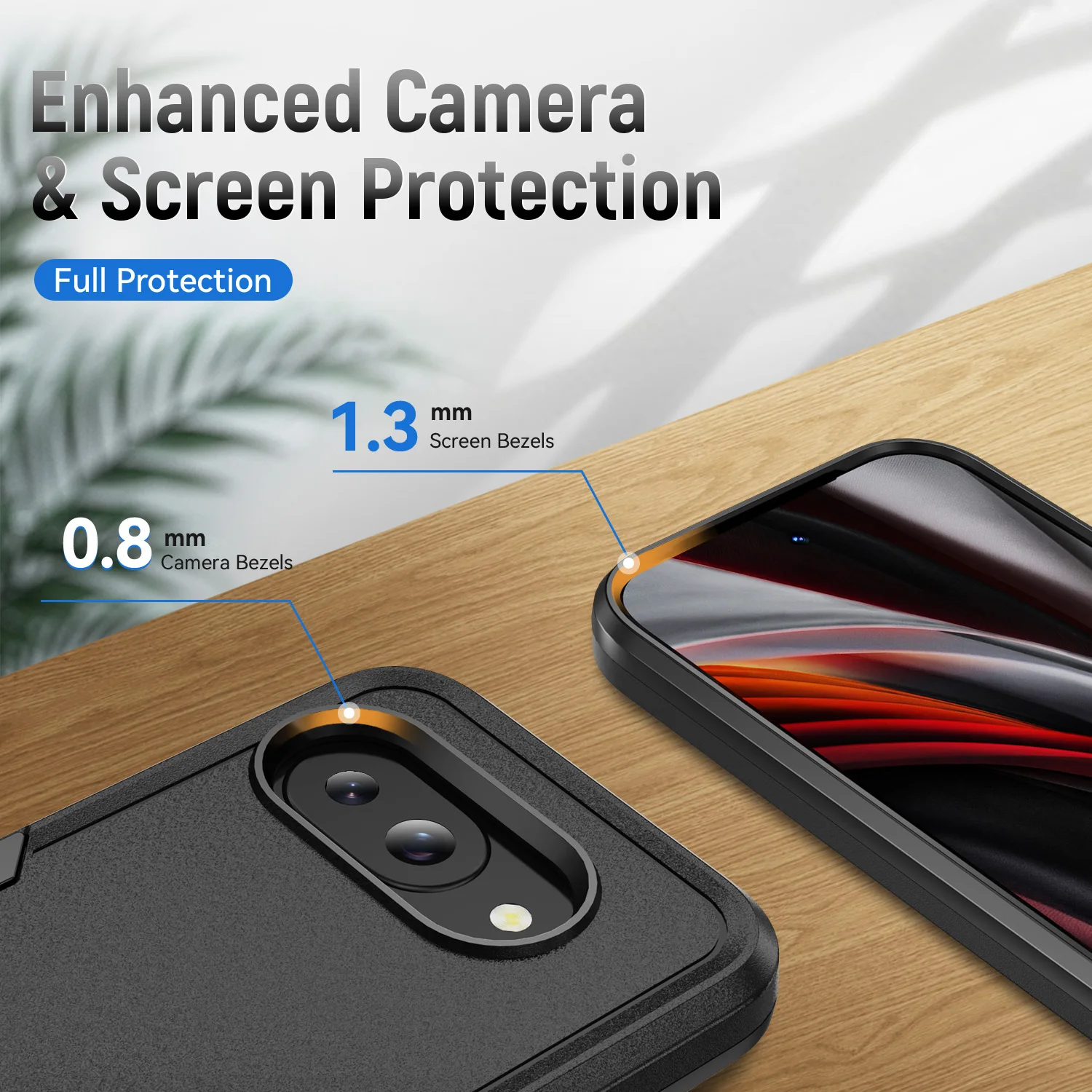 Shockproof Dual-Layer Protective Phone Case with Screen Protector